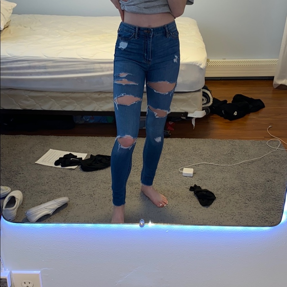 Super Destroyed Hollister Jeans